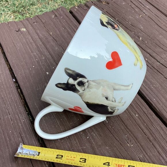 Portobello by Design Love My Dog Jumbo Bone China Mug 20oz Dogs Hearts - Picture 4 of 4